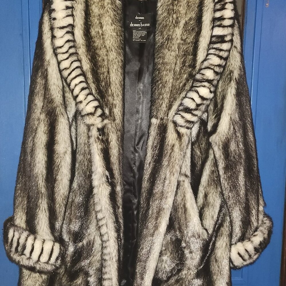 Dennis Basso Faux Fur Coat - Picture 2 of 6
